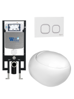 Унитаз с инсталляцией WeltWasser AMBERG 497 + JECKENBACH 004 GL-WT + AMBERG RD-WT