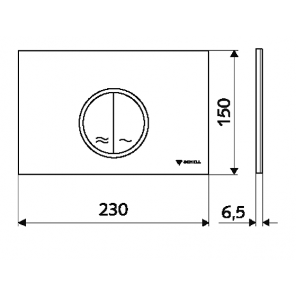 Кнопка смыва Schell Circum 031190699 хром