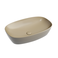 Умывальник чаша накладная овальная Ceramicanova Element 600*380*138мм, Капучино матовый, CN6049MC