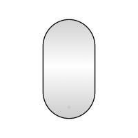 Зеркало с подсветкой LED Fixsen FX-3080B овальное 40х80 см, черное