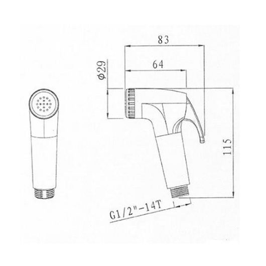 Душ для биде в комплекте Villeroy&Boch TVD00060700561