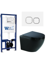 Комплект инсталляции с унитазом Weltwasser BAMBERG 525 + MERZBACH 041 XL MT-BL + BAMBERG WT