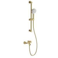 Смеситель для ванны с душевым гарнитуром WONZON & WOGHAND, Брашированное золото (WW-4560-BG)