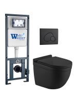 Комплект инсталляции с унитазом Weltwasser MARBERG 410 + HEIMBACH 043 MT-BL + MAR 410 RD MT-BL