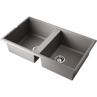 Кухонная мойка Omoikiri Tedori 86-2-GR Tetogranit/leningrad grey 4993572