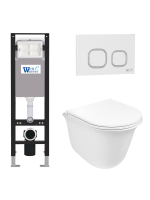 Комплект инсталляции с унитазом Weltwasser AMBERG 350 + TELBACH 004 GL-WT + AMBERG RD-WT