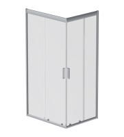W90G-404-100280-MT Gem Душевое ограждение AM.PM 100х80 прям.,стекло прозрачное, профиль мат.серебро,без поддона