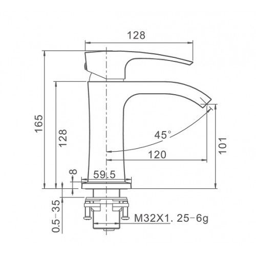 Смеситель для раковины Gappo G07-9 G1007-9 Оружейная сталь