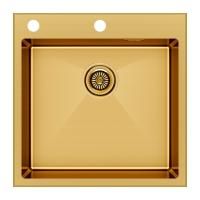 Мойка Paulmark KRONER-EDGE 51 PM775151-BG 510х510х200 мм, нержавеющая сталь, брашированное золото