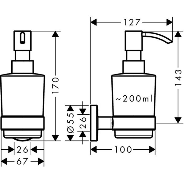 Дозатор для мыла Hansgrohe Logis UA 41714000