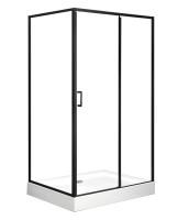 Душевой уголок Roxen Caspia 55060-120B-R 120x80 правый, прозрачное стекло/профиль черный