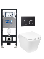 Комплект инсталляции с унитазом Weltwasser AMBERG 506 + GELBACH 043 GL-WT + AMBERG RD-BL