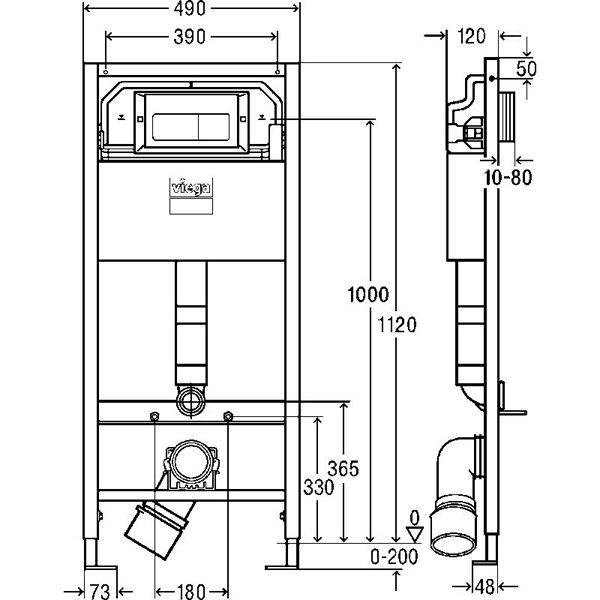 Инсталляция для унитаза Viega Prevista Dry 8524.10 792824