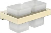 Настенный стакан двойной Grocenberg AC0022 (Золото глянец)