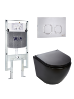 Комплект инсталляции с унитазом Weltwasser AMBERG 497 ST + MERZBACH 043 MT-BL + AMBERG RD-MT CR