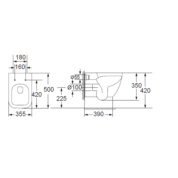 Унитаз подвесной BelBagno Alpina BB10100CH