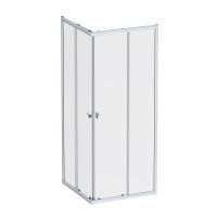 W87G-403-8080-MT Sunny Душевое ограждение AM.PM квадратное, раздвижн двери 80x80 серебро,стекло прозрачное