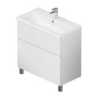 M90FSX0802WG Gem База под раковину AM.PM, напольная, 80 см, 2 ящика push-to-open, белый, глянец