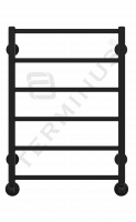 Полотенцесушитель Terminus Контур П6 500х700 черный матовый