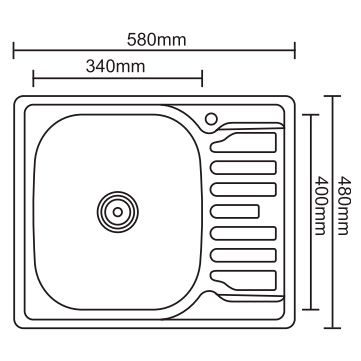 Кухонная мойка Ledeme L65848-L 48x58 декор