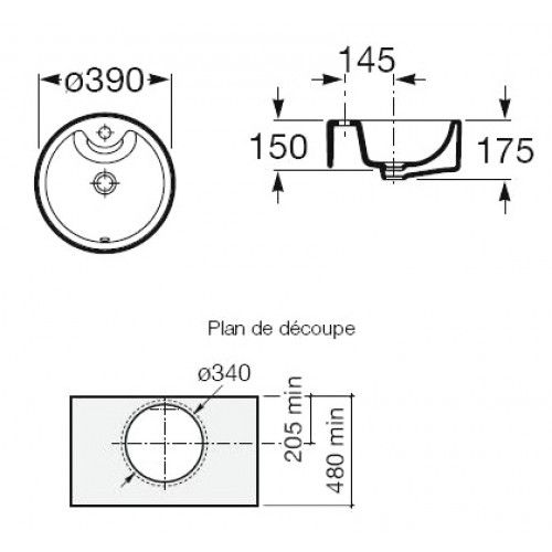 Умывальник Roca Terra 39x39 32722T000