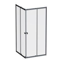 W87G-403-9090-BT Sunny Душевое ограждение AM.PM квадратное, раздвижн двери 90x90 черный,стекло прозрачное