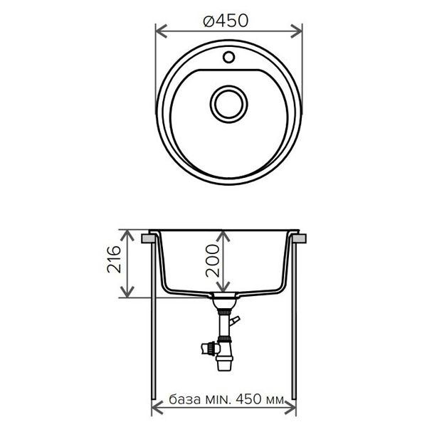 Кухонная мойка Polygran F-05 45x45 терракотовый