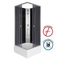 Душевая кабина Niagara Eco E90/26Q/TN/BK (90х90х195) средний поддон(30см),стекло тонированное,4 места