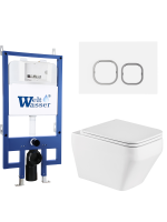 Комплект инсталляции с унитазом Weltwasser BAMBERG 545 + HOFBACH 041 GL-WT + BAMBERG WT
