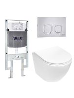 Комплект инсталляции с унитазом Weltwasser AMBERG 497 ST + MERZBACH 043 MT-WT + AMBERG RD-MT CR