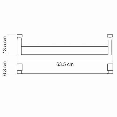 Держатель полотенец двойной WasserKRAFT Leine K-5040