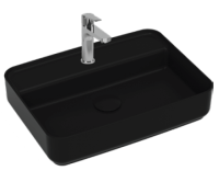 Раковина накладная ISVEA Infinity 55 прямоугольная 55см, цвет черный матовый 10NF66055SV-2N