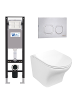 Комплект инсталляции с унитазом Weltwasser AMBERG 350 + ODENBACH 004 GL-WT + AMBERG RD-MT CR