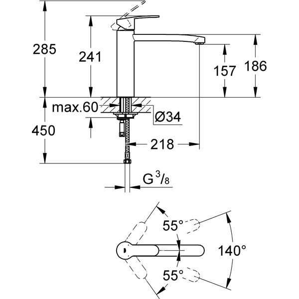 Смеситель для мойки Grohe Eurostyle Cosmopolitan 31124002