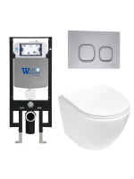 Комплект инсталляции с унитазом Weltwasser AMBERG 497 + MERZBACH 043 MT-WT + AMBERG RD-CR