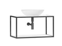 Тумба под умывальник Belux подвесная Аляска 80 Белый глянцевый