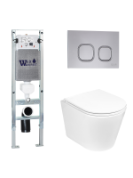 Комплект инсталляции с унитазом Weltwasser AMBERG 350 ST + SALZBACH 043 GL-WT + AMBERG RD-CR