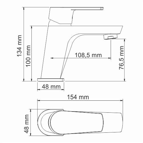 Смеситель для умывальника Wasserkraft Dill 6103