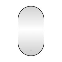 Зеркало с подсветкой LED Fixsen FX-3120B овальное 50х120 см, черное