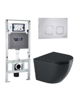 Комплект инсталляции с унитазом Weltwasser AMBERG 506 ST + MERZBACH 043 GL-BL + AMBERG RD-MT CR