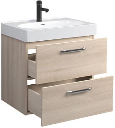 Тумба под умывальник Belux Стокгольм НП 60-02 Акация Лэйкленд светлая