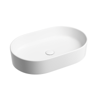Умывальник чаша накладная овальная Ceramicanova Element 608*385*122мм, Белый матовый, CN6048MW