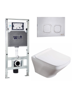 Комплект инсталляции с унитазом Weltwasser AMBERG 506 ST + HOFBACH 041 GL-WT + AMBERG RD-MT CR
