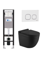 Комплект инсталляции с унитазом Weltwasser AMBERG 350 + HEIMBACH 043 MT-BL + AMBERG RD-WT