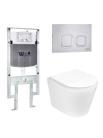 Комплект инсталляции с унитазом Weltwasser AMBERG 497 ST + SALZBACH 043 GL-WT + AMBERG RD-MT CR