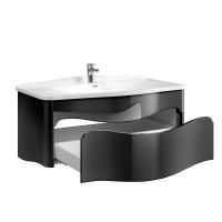 Тумба под умывальник Belux Анжело подвесная 110-01, Черный матовый