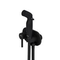 212000300 Option Смеситель Damixa монтируемый в стену, с гигиеническим душем, чёрный