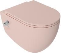 Унитаз подвесной безободковый ISVEA Infinity с функцией биде лососевый матовый 10NFS1005I-2S