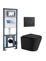 Комплект инсталляции с унитазом Weltwasser MARBERG 410 + SALZBACH 043 MT-BL + MAR 410 RD MT-BL