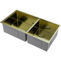 Кухонная мойка Omoikiri Taki 85-2-LB-U/IF Side-LG нерж. сталь/светлое золото 4997038